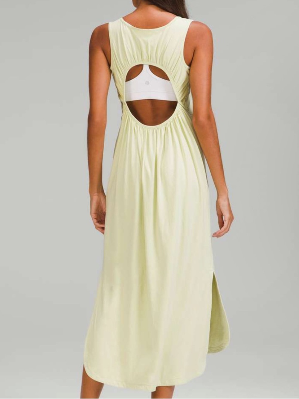Lululemon Pima Cotton Open Back Midi Dress - Dewy